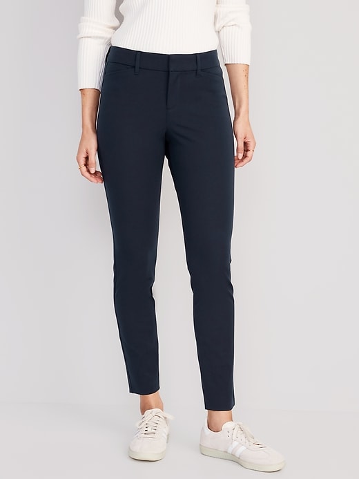 Image number 1 showing, Mid-Rise Pixie Skinny Ankle Pants