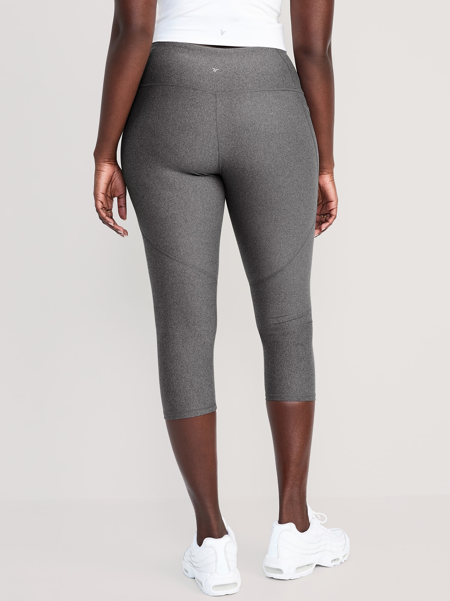 Old Navy - High-Waisted PowerSoft Crop Leggings for Women green