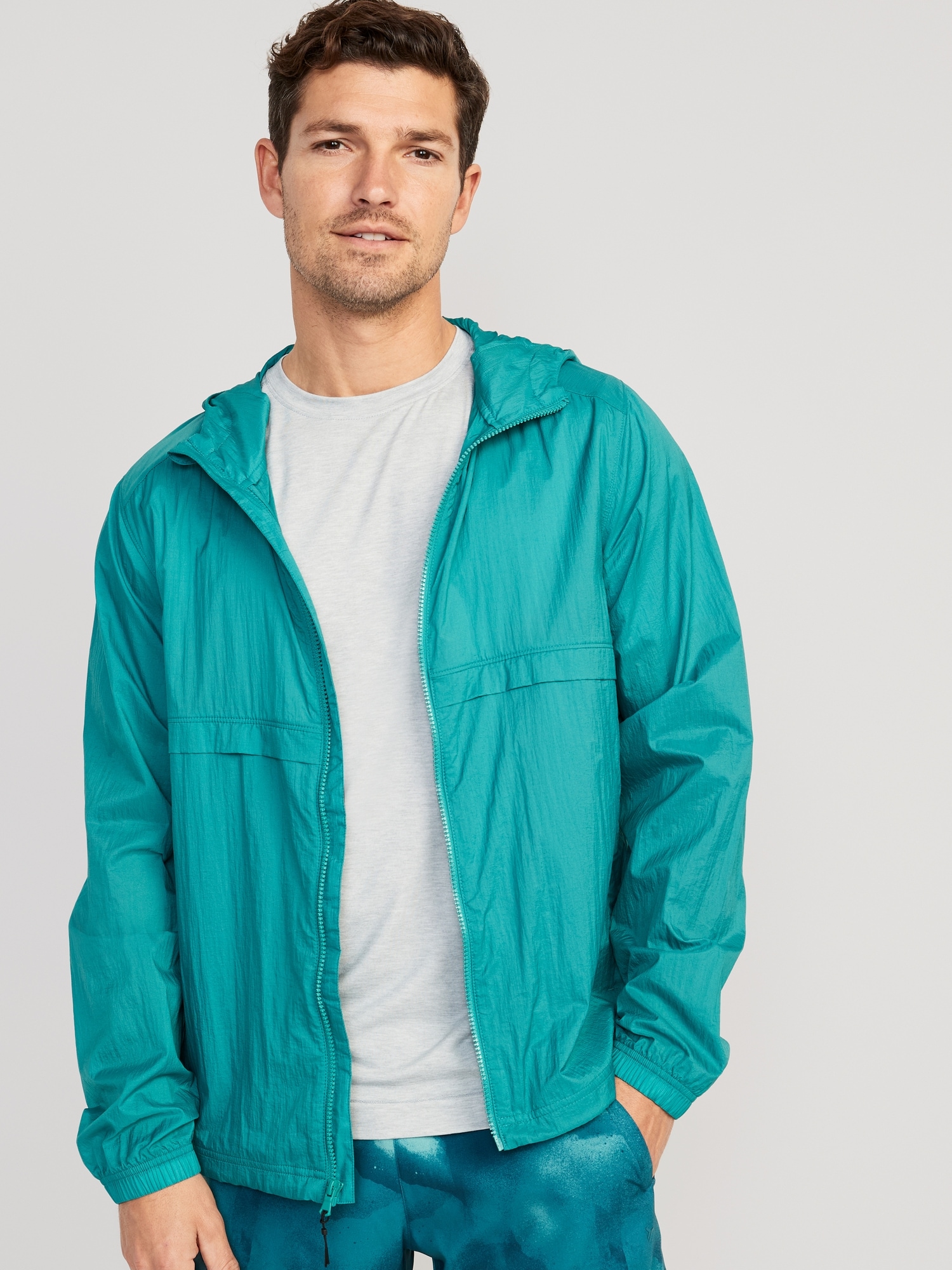 Water-Resistant Hooded Zip Jacket