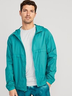 Water-Resistant Hooded Zip Jacket for Men