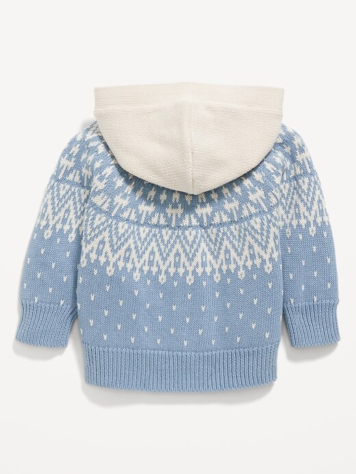 Unisex Hooded Fair Isle Cardigan Sweater for Baby Old Navy