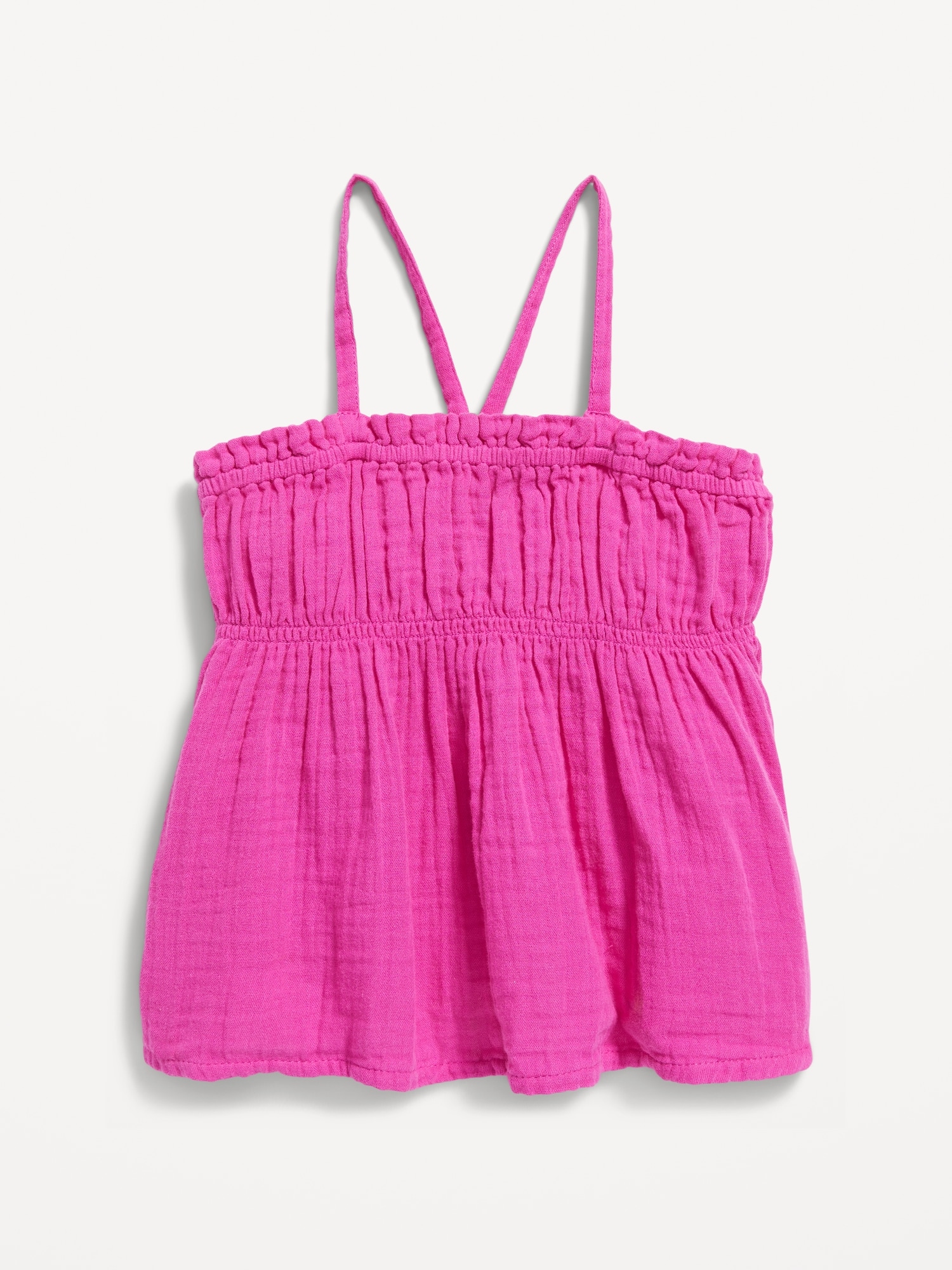 Old Navy Sleeveless Double-Weave Back Bow-Tie Swing Top for Toddler Girls pink. 1