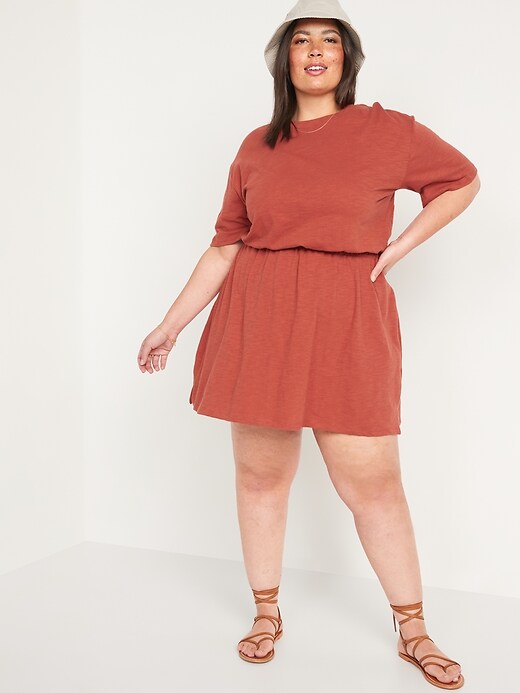 Waist-Defined Slub-Knit Mini Dress | Old Navy