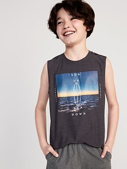 Softest Double-Striped Tank Top for Boys