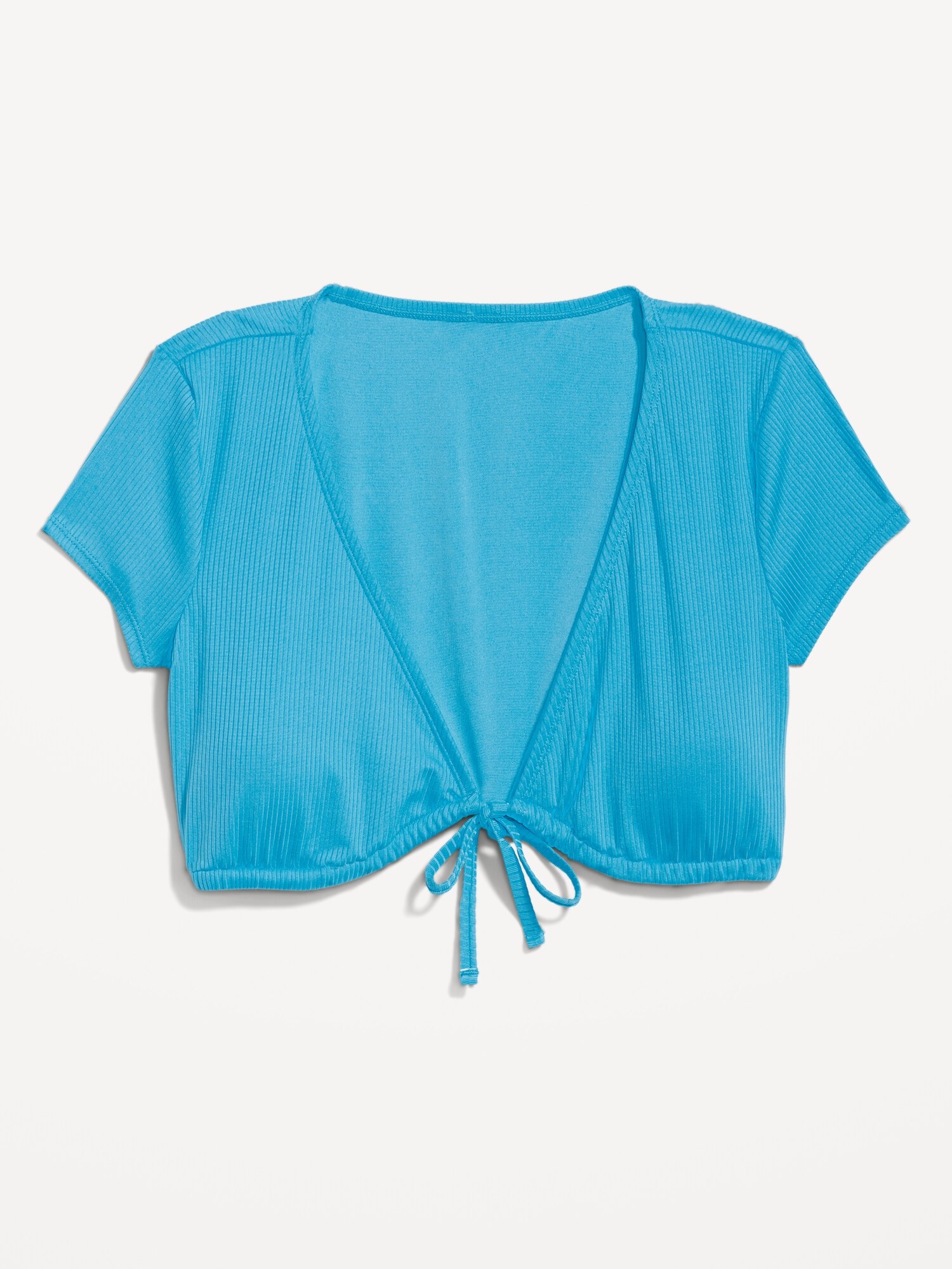Women's Breaking Waves Tie-Front Crop Swim Cover-Up Shirt, Size: Large,  Blue - Yahoo Shopping