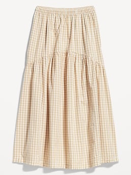 Khaki hotsell gingham skirt