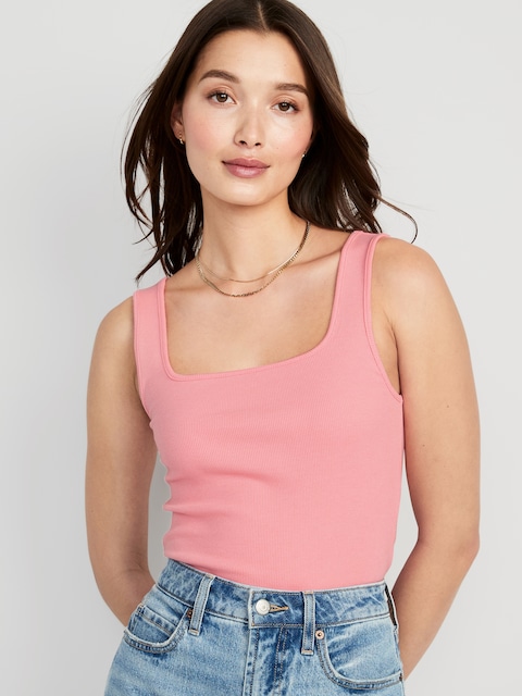 Ultra-Crop Rib-Knit Tank Top