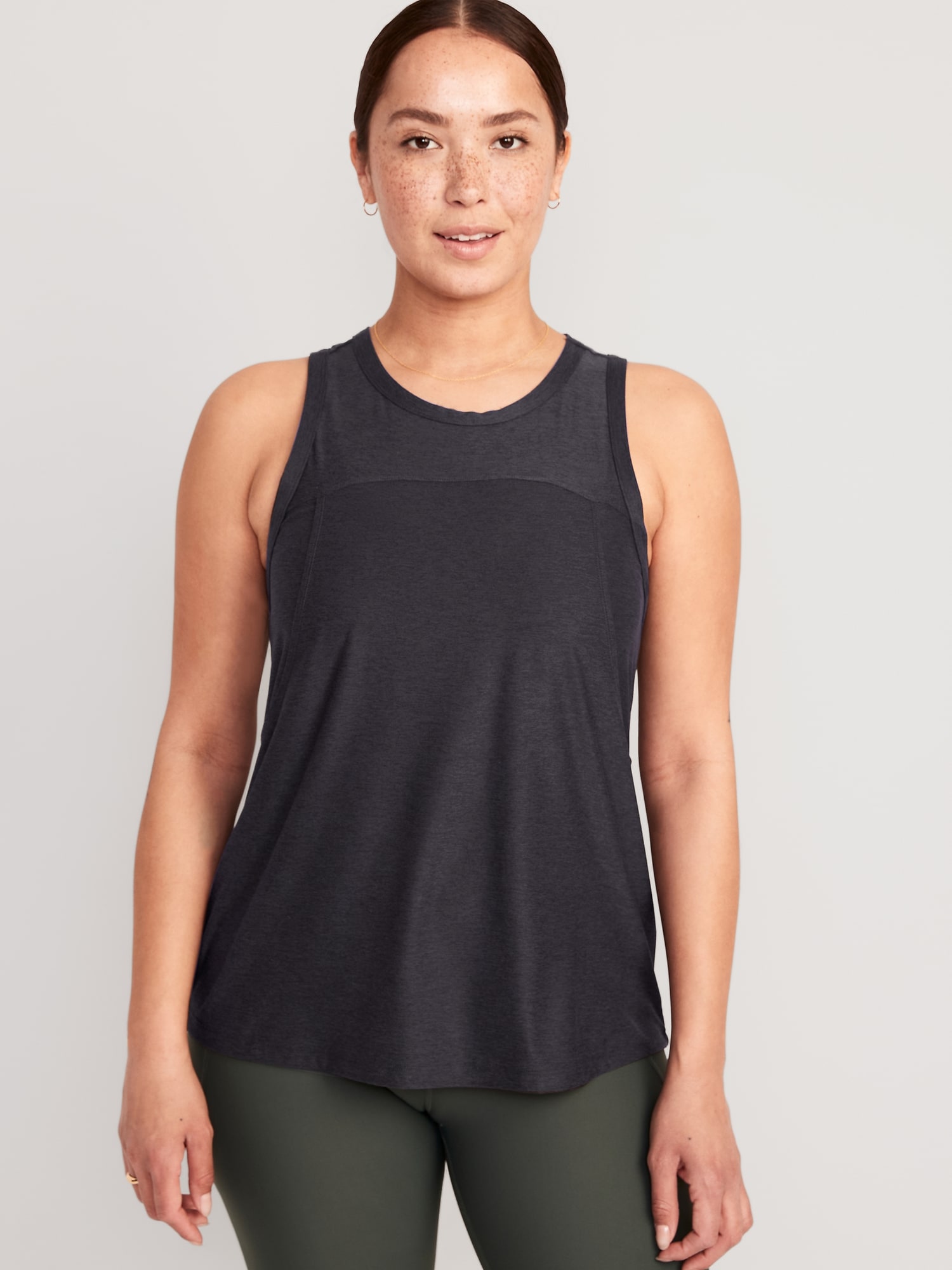 Old Navy Maternity Cloud 94 Soft Sleeveless Cutout T-Shirt black. 1