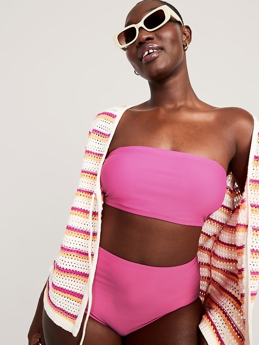 L'image numéro 3 présente Bas de bikini à taille haute pour Femme