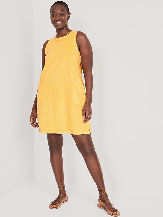 Image number 4 showing, Sleeveless Jersey Swing Dress