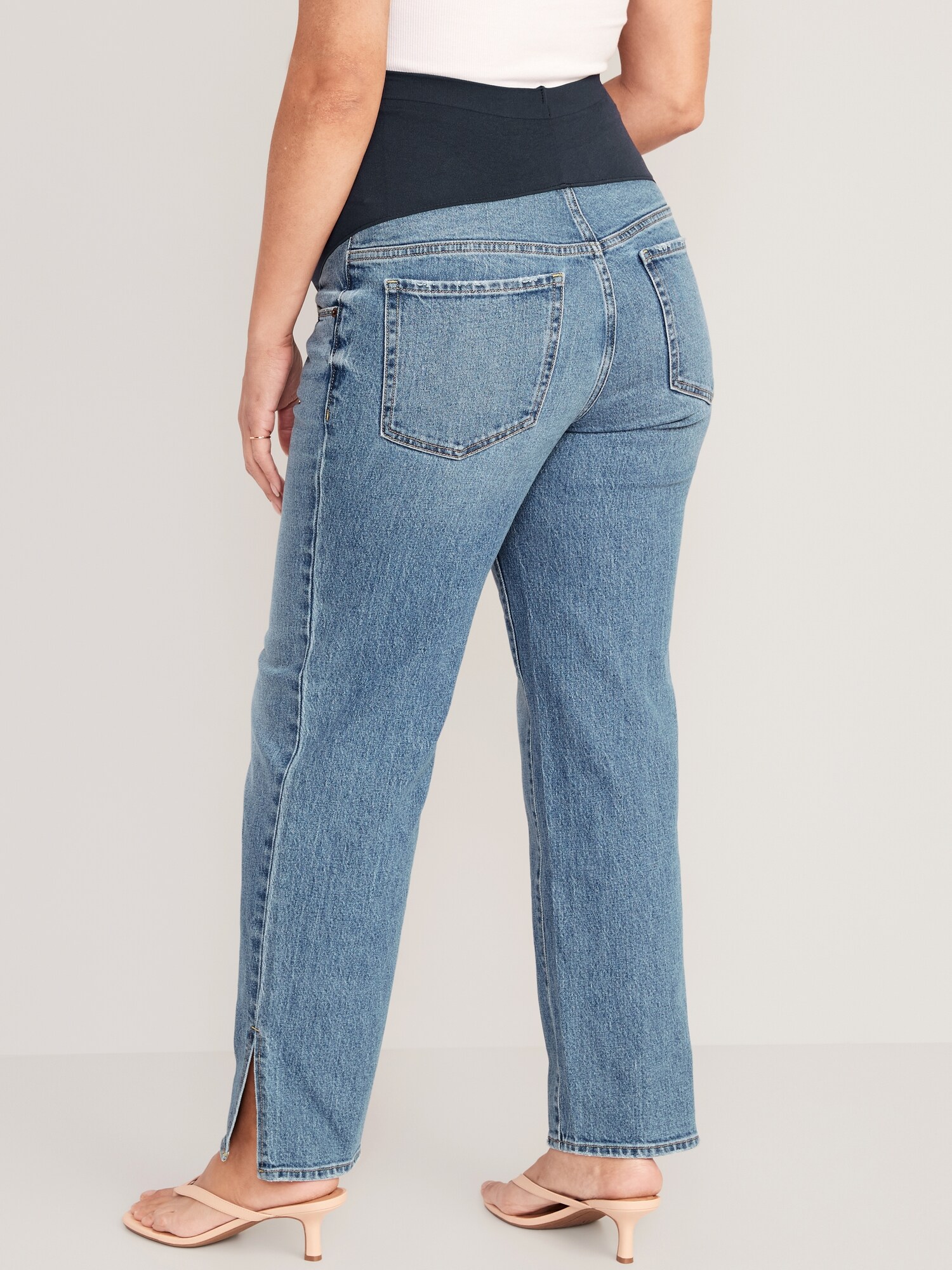 Maternity Full Panel OG Loose SideSplit Jeans Old Navy