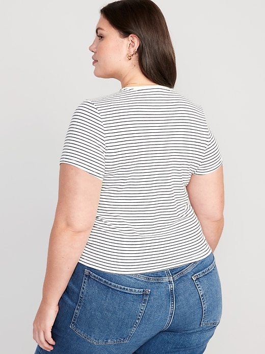 Image number 8 showing, Striped Slim-Fit Crop T-Shirt