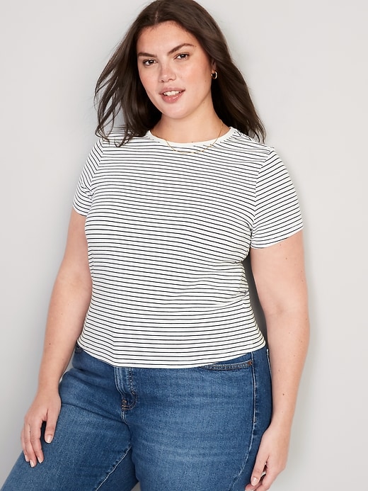 Image number 7 showing, Striped Slim-Fit Crop T-Shirt