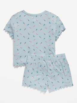 George Girls' Rib Pajamas 4-Piece Set 