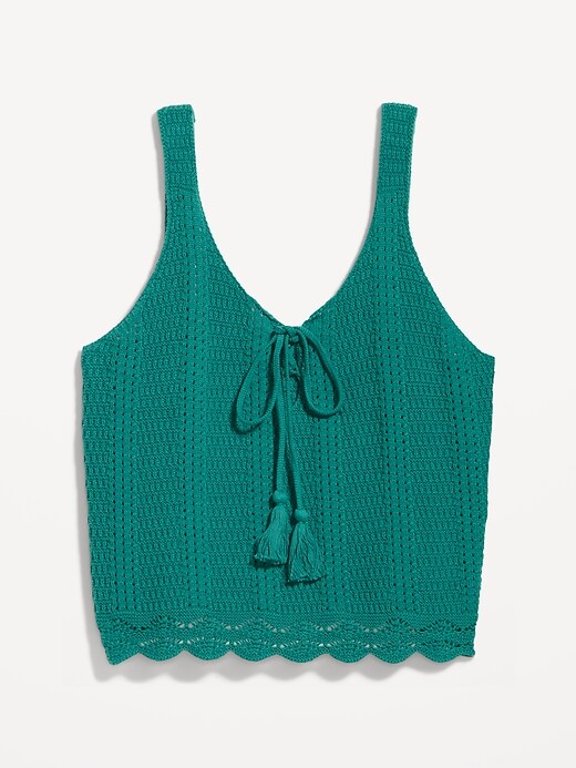 Image number 4 showing, Tie-Front Sweater Tank Top