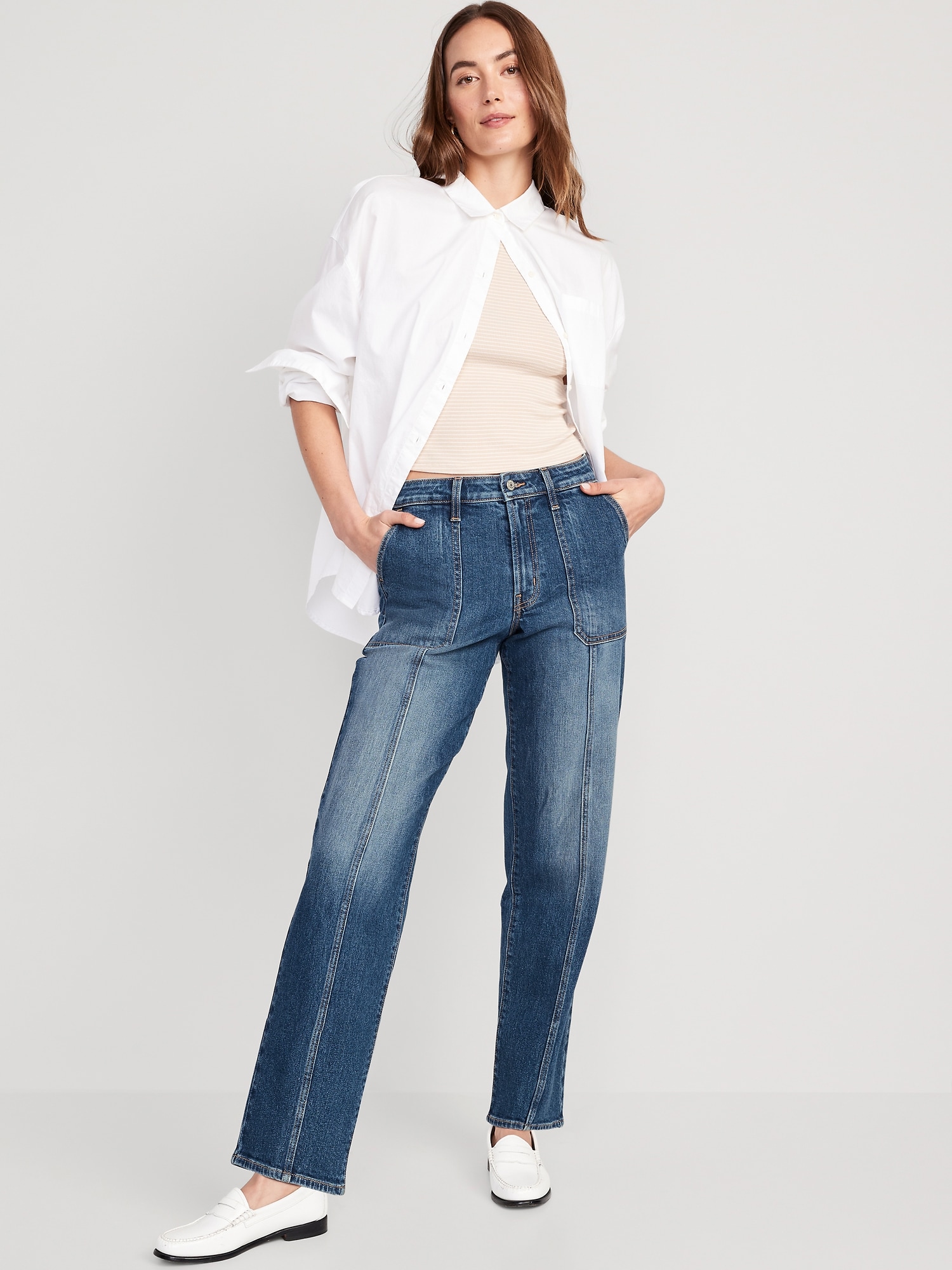 High-Waisted OG Loose Utility Jeans, Old Navy