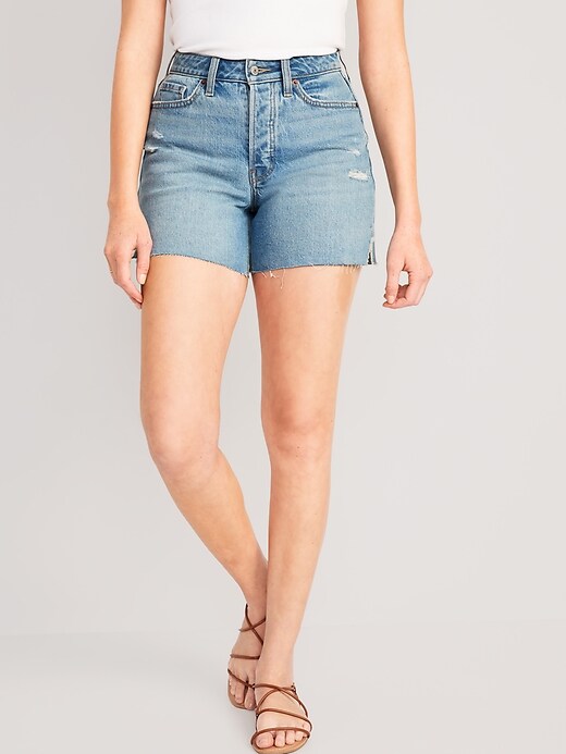 Curvy jean hot sale shorts