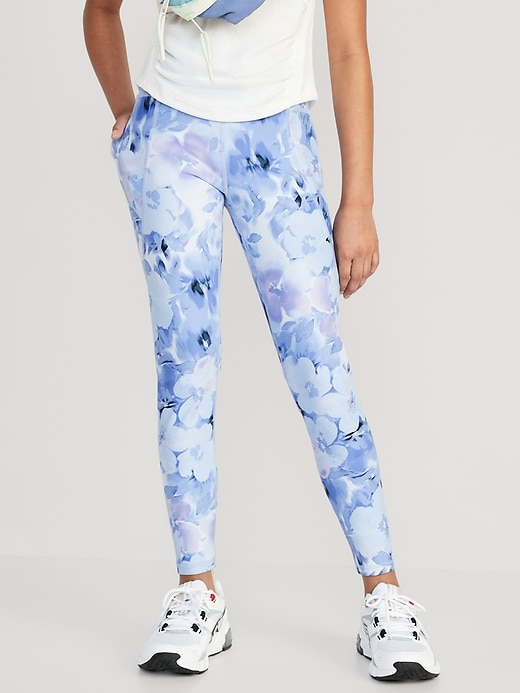 View large product image 1 of 4. High-Waisted PowerSoft 7/8 Leggings for Girls