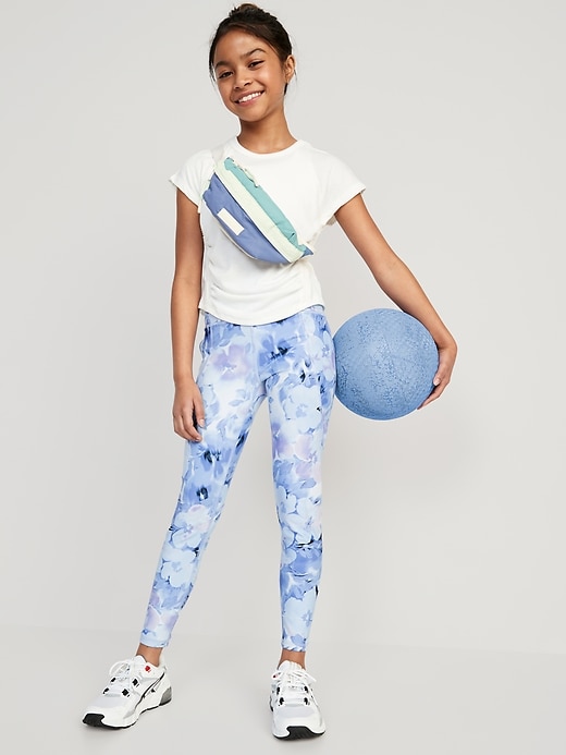 View large product image 2 of 4. High-Waisted PowerSoft 7/8 Leggings for Girls