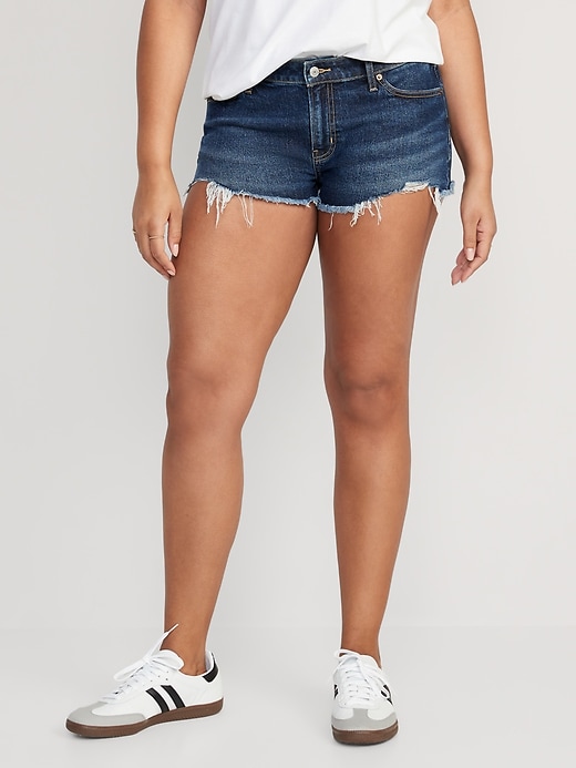 Image number 5 showing, Low-Rise OG Straight Super-Short Cut-Off Jean Shorts -- 1.5-inch inseam