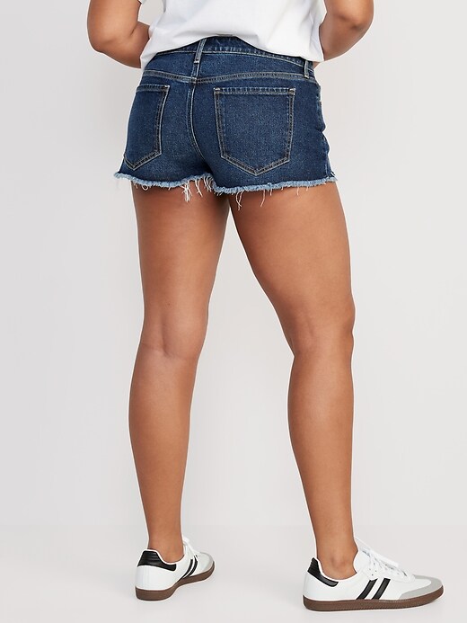 Image number 6 showing, Low-Rise OG Straight Super-Short Cut-Off Jean Shorts -- 1.5-inch inseam