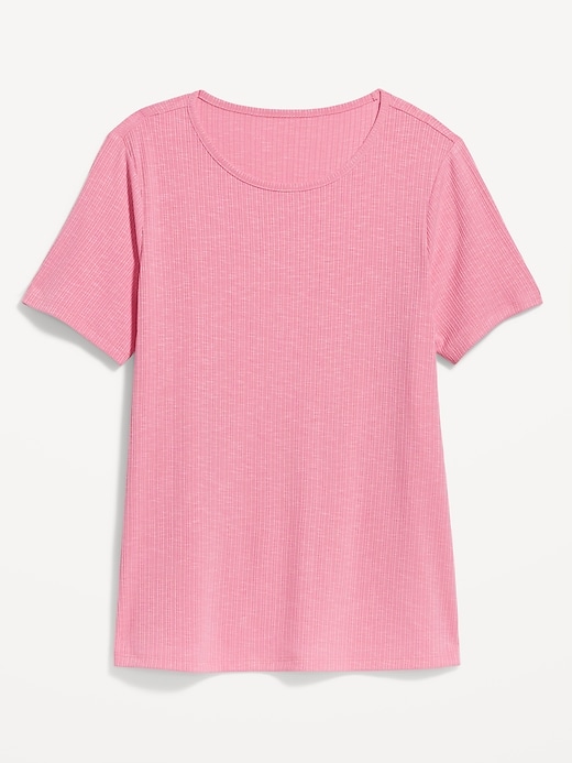 Image number 4 showing, Luxe Ribbed Slub-Knit T-Shirt