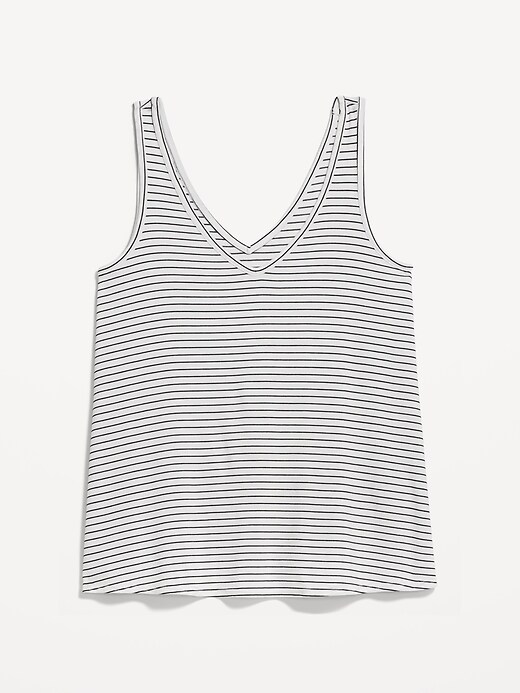 Image number 4 showing, Luxe V-Neck Sleeveless Striped T-Shirt