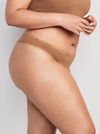 Image number 8 showing, Low-Rise Logo Graphic Thong Underwear