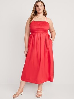 Fit & Flare Smocked Maxi Cami Dress for Women