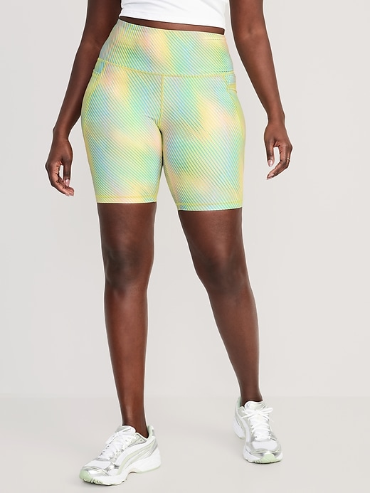 Image number 5 showing, High-Waisted PowerSoft Biker Shorts -- 8-inch inseam