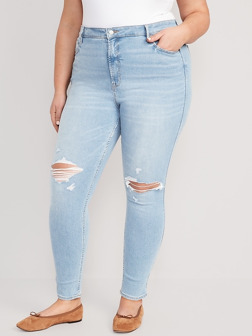 Image number 7 showing, Extra High-Waisted Rockstar 360° Stretch Super-Skinny Jeans