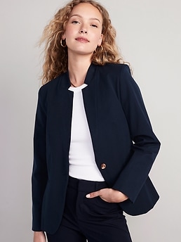 Notched-Collar Pixie Blazer for Women