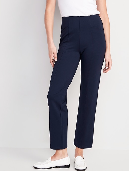 Image number 1 showing, Extra High-Waisted Stevie Straight Ankle Pants