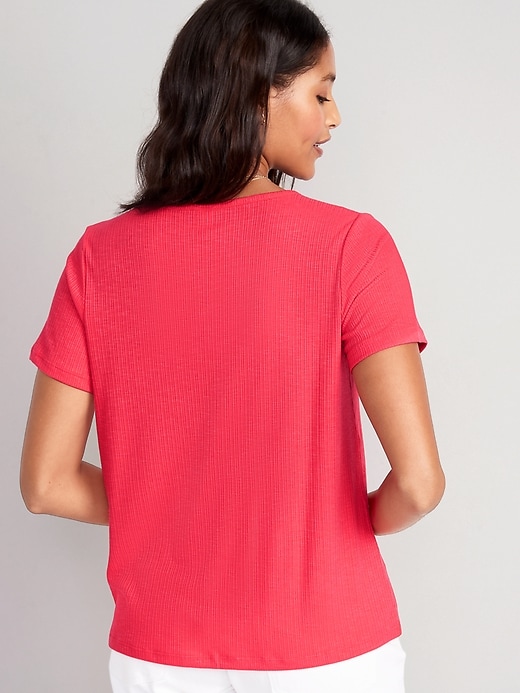 Image number 2 showing, Luxe V-Neck T-Shirt for Women
