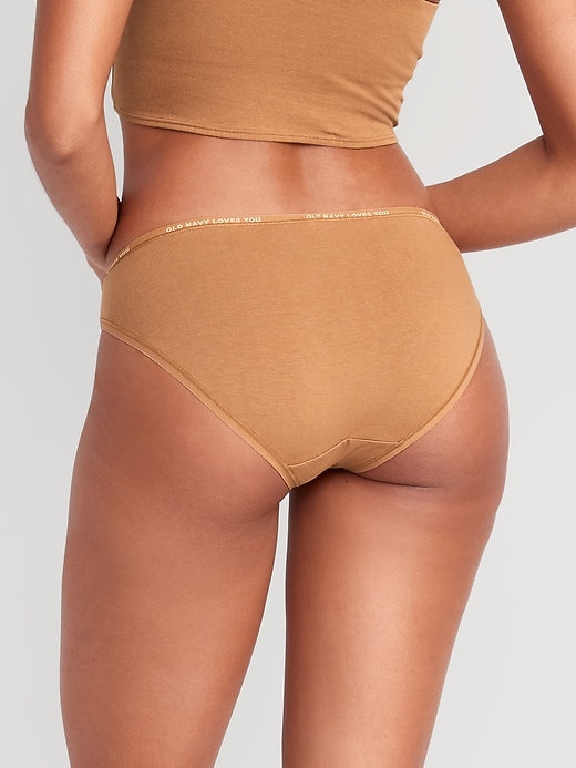Image number 2 showing, Mid-Rise Everyday Cotton Logo Graphic Bikini Underwear