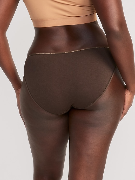 L'image numéro 6 présente Culotte bikini passe-partout en coton à logo à taille mi-basse