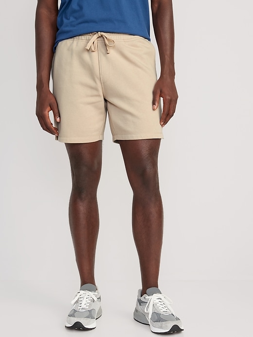 Voir une image plus grande du produit 1 de 1. Short en molleton prélavé pour Homme, entrejambe de 18 cm