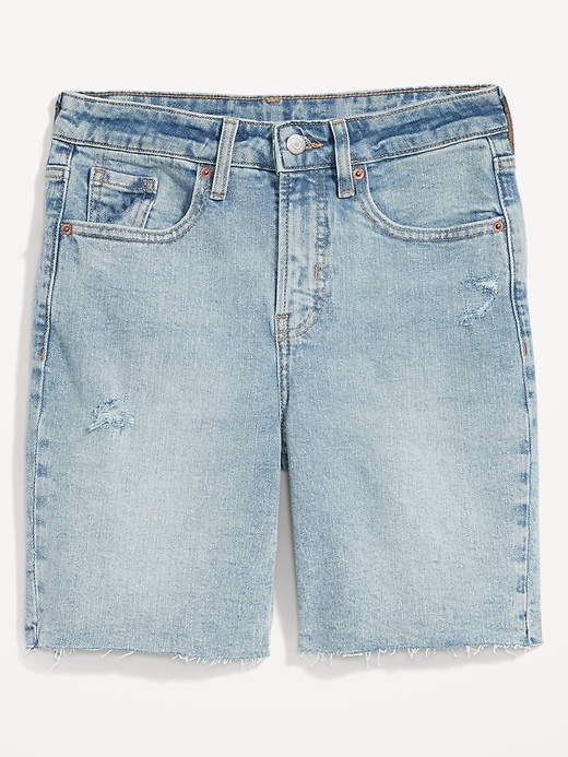 Image number 4 showing, High-Waisted OG Straight Jean Shorts for Women -- 7-inch inseam