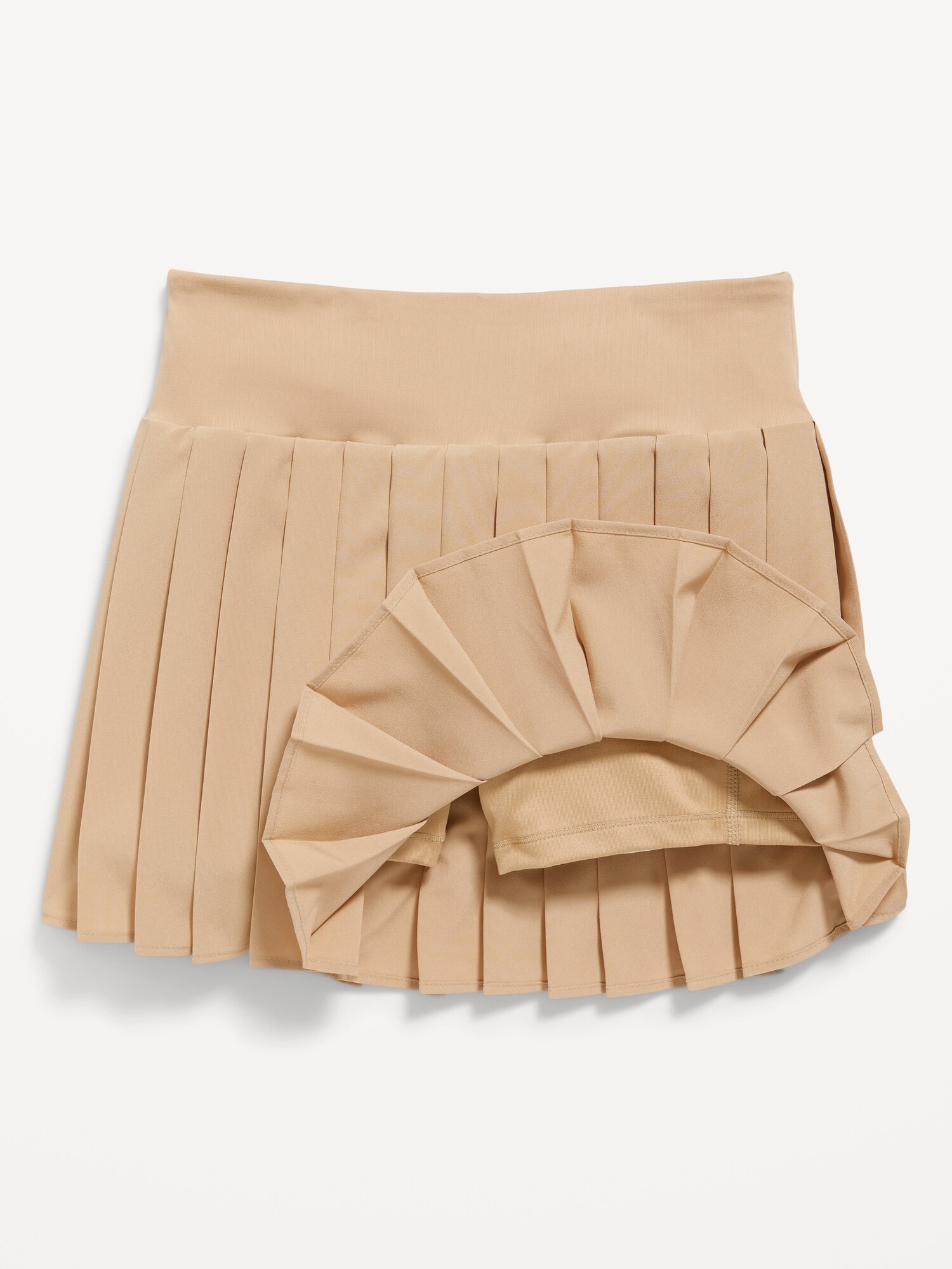 High-Waisted Pleated Performance Skort for Girls