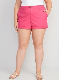 High-Waisted OGC Pull-On Chino Shorts -- 3.5-inch inseam