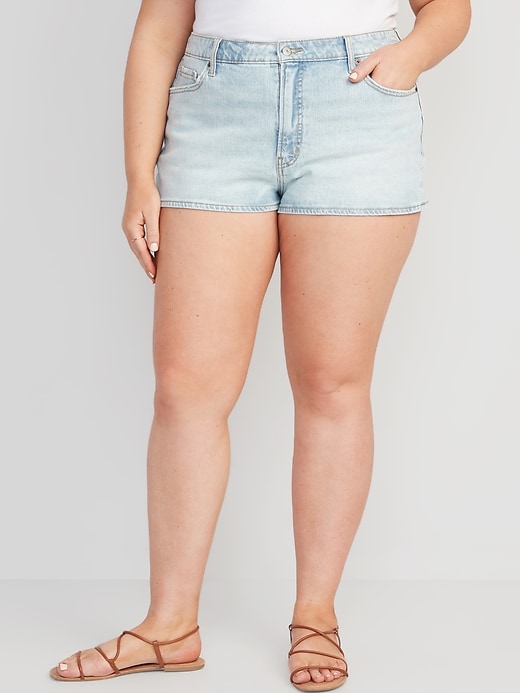 Low-Rise OG Straight Super-Short Cut-Off Jean Shorts -- 1.5-inch inseam