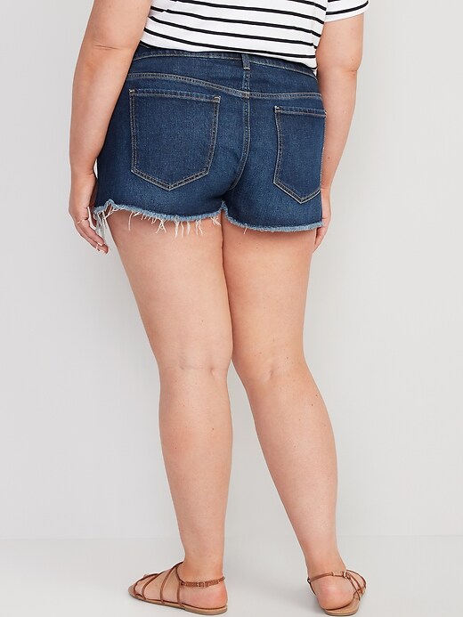 Image number 8 showing, Low-Rise OG Straight Super-Short Cut-Off Jean Shorts -- 1.5-inch inseam