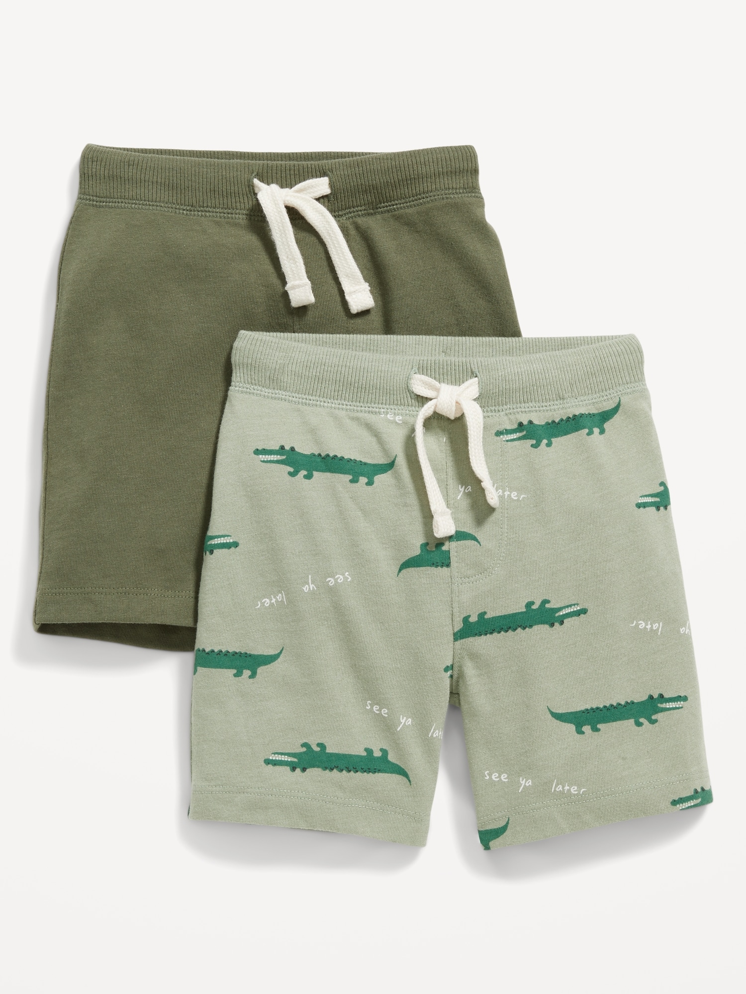 2-Pack Functional-Drawstring Shorts for Toddler Boys