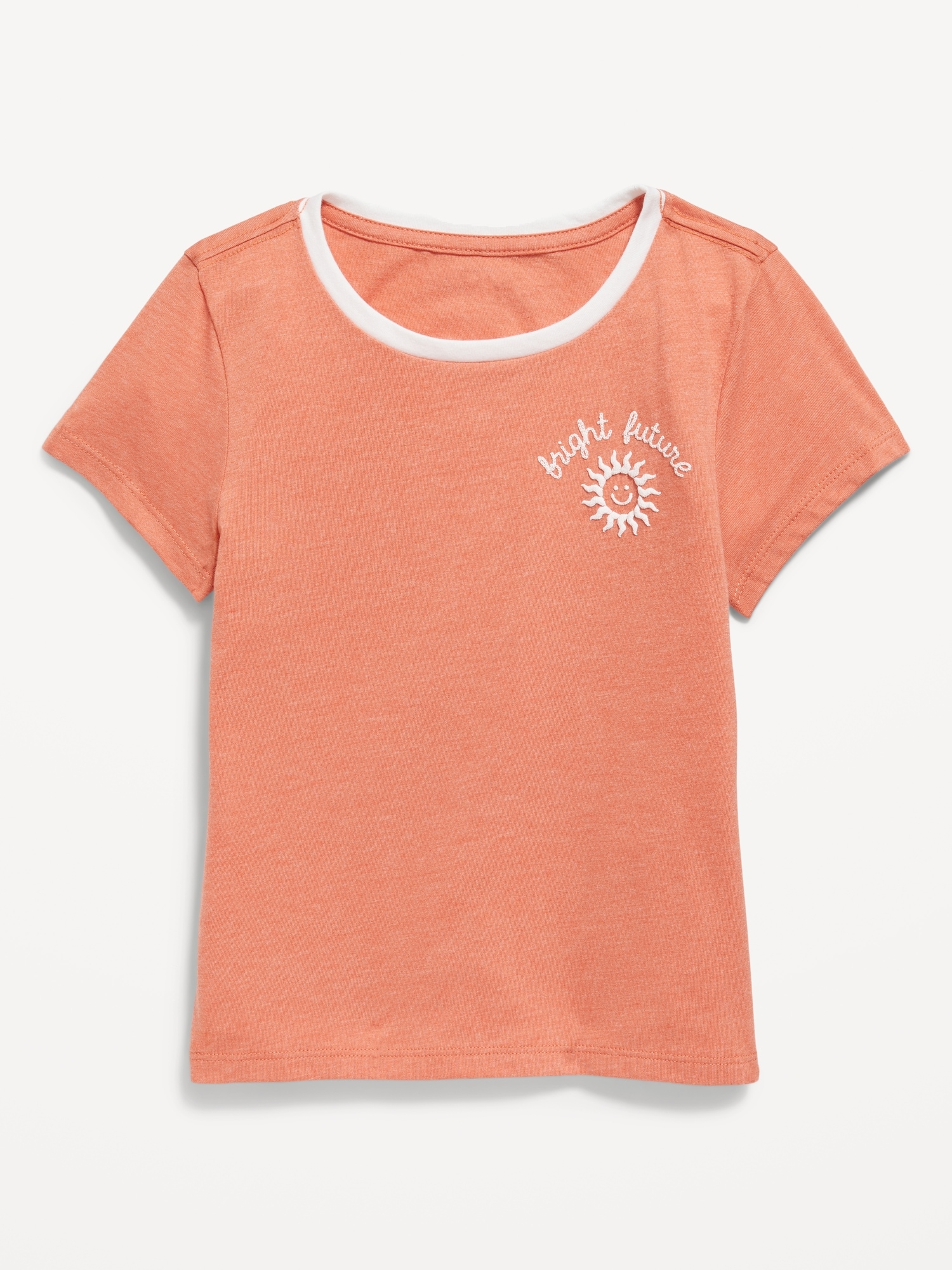 Old Navy Short-Sleeve Graphic T-Shirt for Girls orange. 1