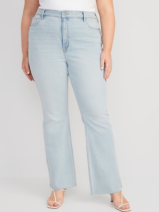 Image number 7 showing, Higher High-Waisted Cut-Off Flare Jeans
