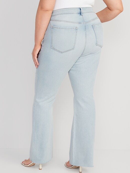 Image number 8 showing, Higher High-Waisted Cut-Off Flare Jeans