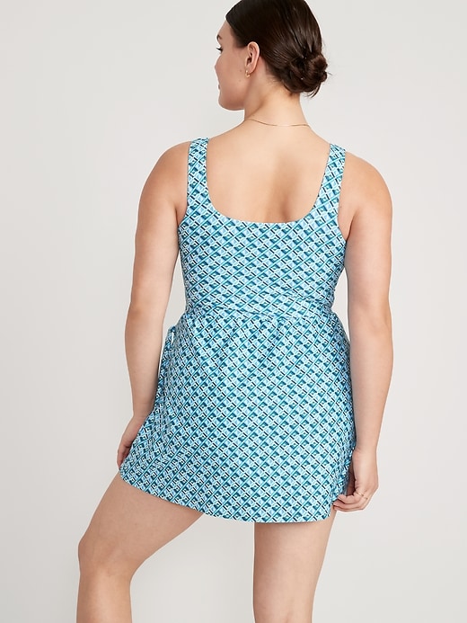 Image number 6 showing, Wrap-Front Swim Dress