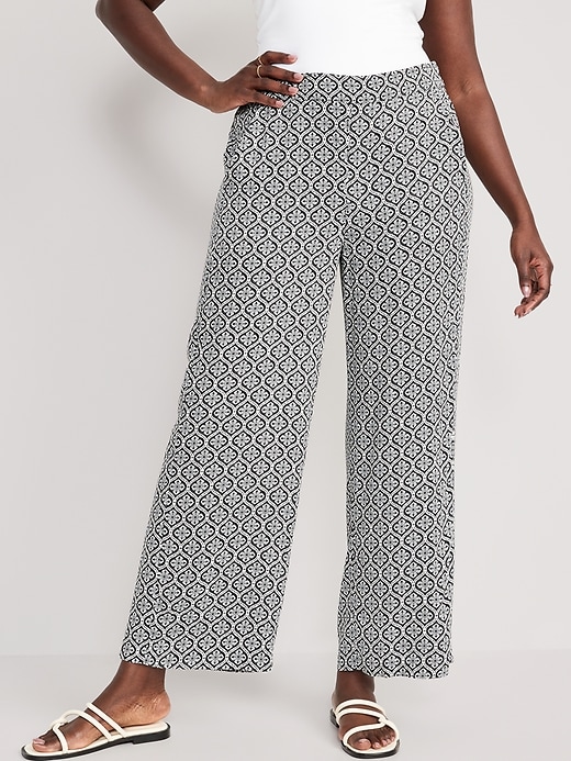 High-Waisted Playa Soft-Spun Wide-Leg Pants for Women | Old Navy