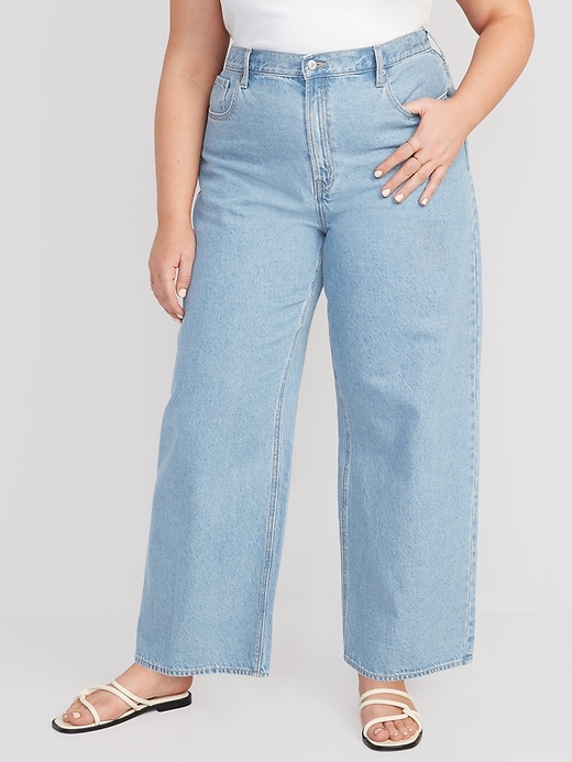 Image number 7 showing, Extra High-Waisted Baggy Wide-Leg Jeans