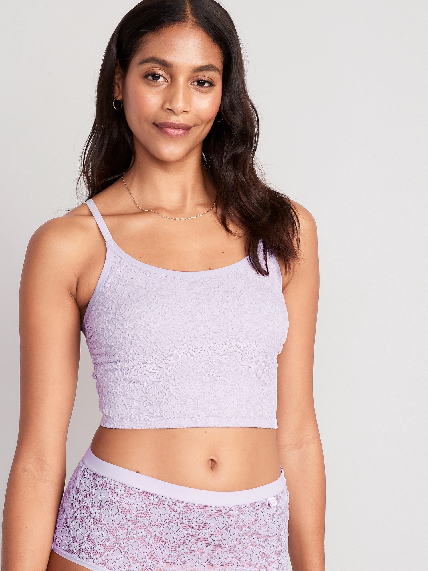 Old Navy Lace Brami Tank Top for Women purple. 1